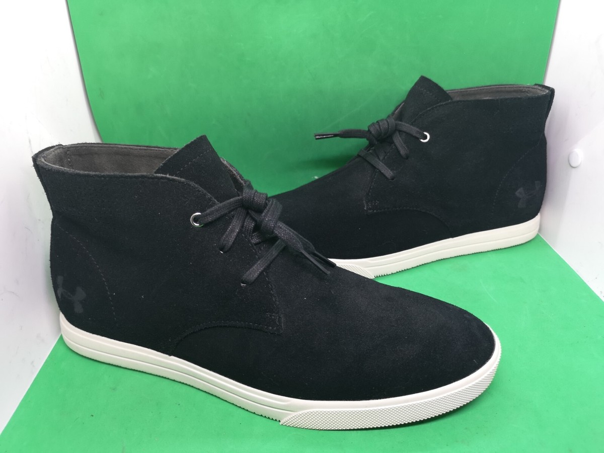 Under Armour Charged Black Leather Shoes Chukka Mens Size 9  display picture 3