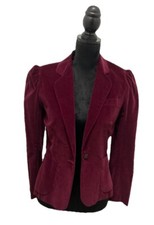 Vtg Jewel Tone Wine Velvet Blazer Jacket Junior 9 Lined Fairy Whimsigoth Party