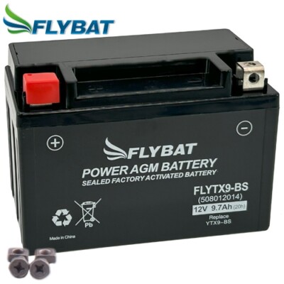 Batterie für Keeway Silver Blade 2 19 FlyBat FLYTX9-BS / YTX9-BS AGM geschlossen