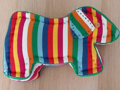 Kissen Hund gestreift Handmade fest gepolstert