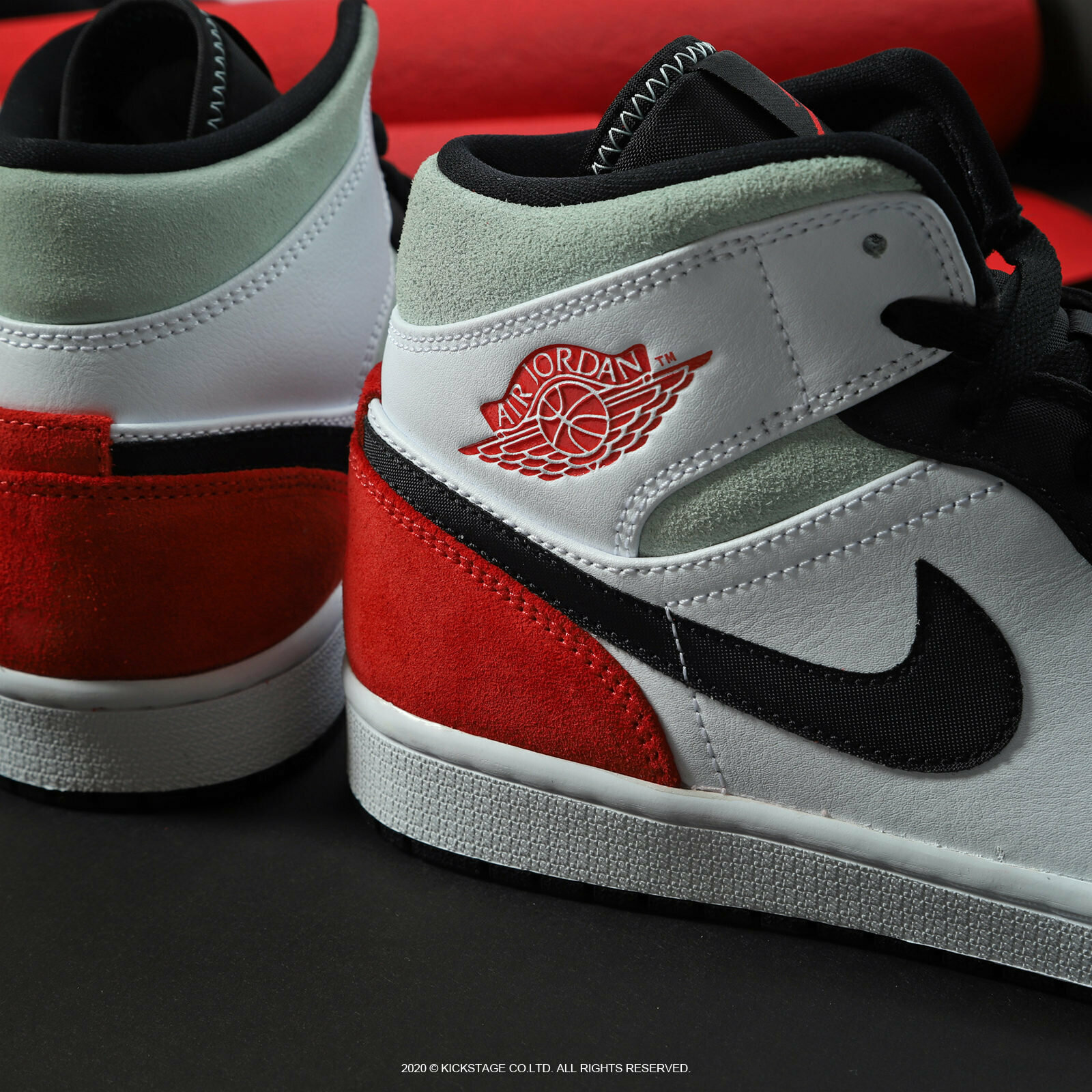Nike Mens Air Jordan 1 Mid SE Union Black Toe Track Red White AJ1  852542-100 | eBay