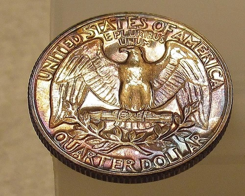 1961  Gem Proof Quarter 90% Silver MONSTER  BLUE  TONING  #2O3 ~ 12