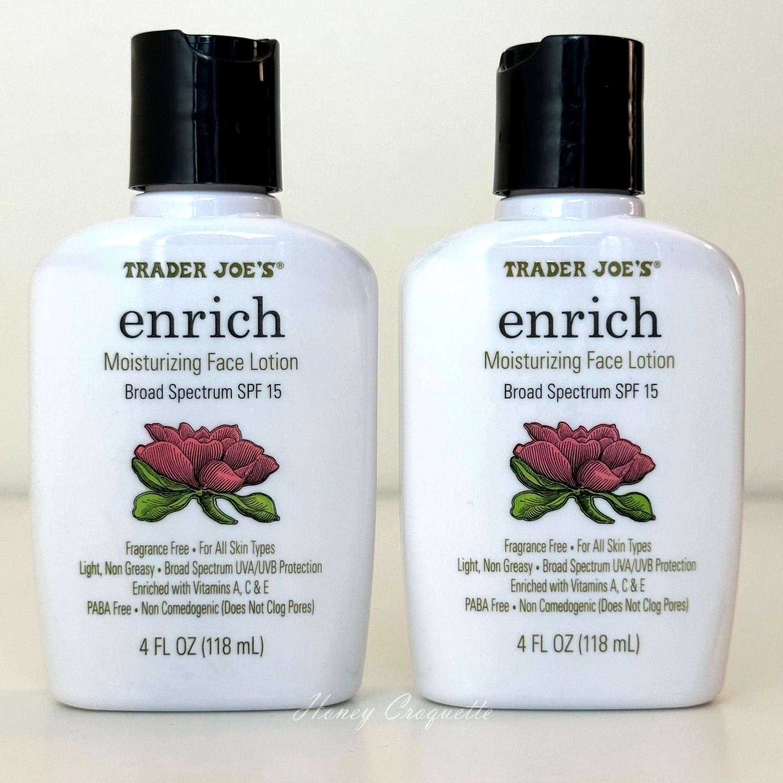 2 pack Trader Joe's Enrich Moisturizing Face Lotion Broad Sp