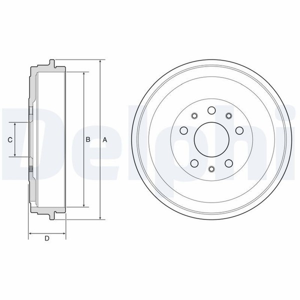 Bremstrommel Hinterachse FüR Fiat Opel Doblo Cargo Pritsche/Fahrgestell Kombi-image