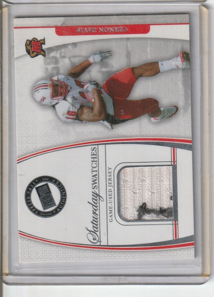 Vernon Davis Press Pass Legends Saturday Swatches #LJCVD Base