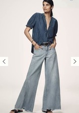 PILCRO The Adi Regenerative Cotton High-Rise Flare Jeans Womens Size 32