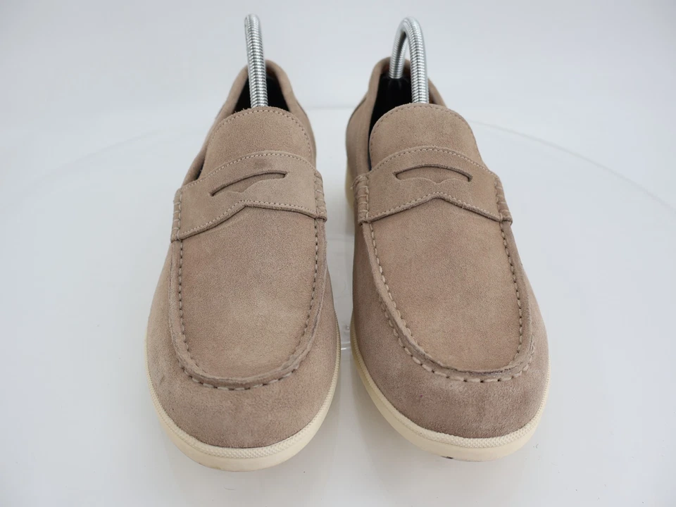 Vince Camuto Hombres Kadron Zapatos Mocasines Talla 8.5 Tostado Gamuza Sin Cordones Sin usar, Puntera Informal Foto 3 de 4