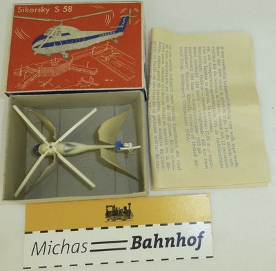 Siku Plastik Flugzeug Hubschrauber F14a Sikorsky S58 im Karton OVP #LJ4 å