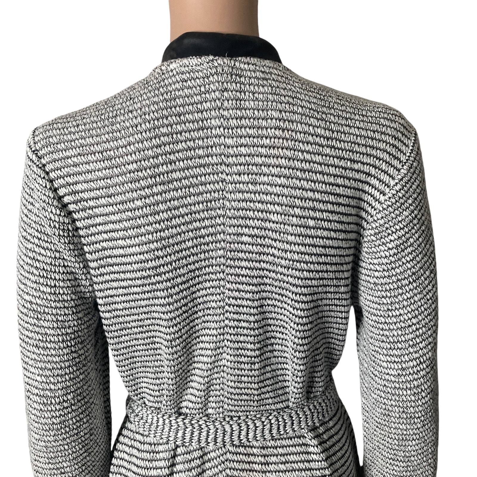 BCBGeneration Bomber Knit Long Jacket Womens L ze… - image 17