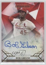 2020 Topps Diamond Icons Auto Red 1/5 Bob Gibson #AC-BG Auto HOF 05bt