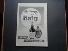 VINTAGE AD: DON'T BE VAGUE ASK FOR HAIG (WHISKY) - GEOGRAPHIC MAG JUNI 1940