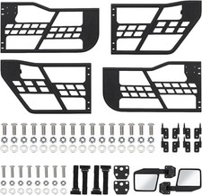 Frontrear Side Tube Doors Side View Mirrors For 2007-2018 Jeep Wrangler Jk