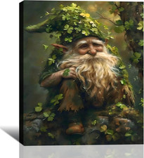 St. Patrick's Day Rustic Clover Canvas Wall Art for Home or Office Decor