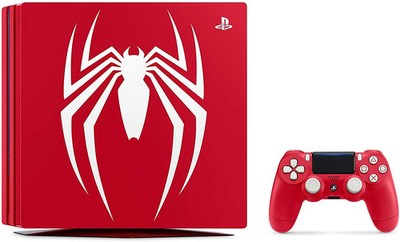 PlayStation 4 Pro Console - Limited Edition Amazing Red Marvel's