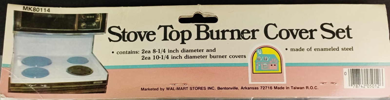 Stove Top Burner Cover Set VINTAGE 4 Pieces Enameled Steel Floral Grandmacore