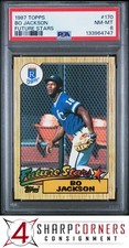 1987 TOPPS FUTURE STARS #170 BO JACKSON RC ROYALS PSA 8