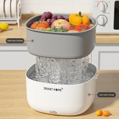 Electric Ultrasonic Food Washer Vegetable Fruit Cleaner Kitchen Purifier
