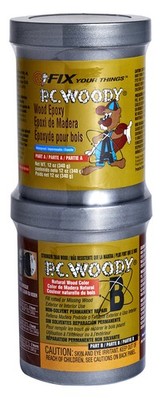 PC Products PC-Woody Wood Repair Epoxy Paste, Two-Part 12 oz in 12 oz, Tan