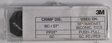 Interchangeable Fiber Crimp Tool Die 3M Set SC, PPST*, BC/ST* NEW