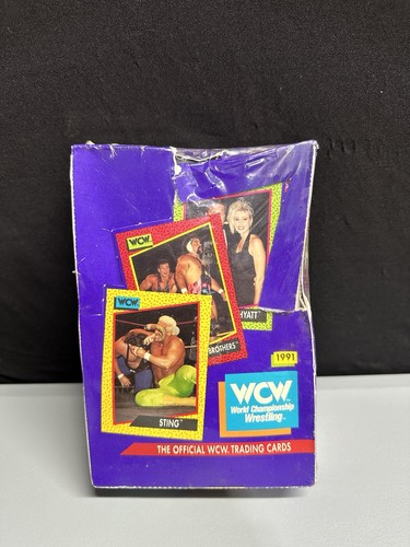1991 Impel WCW World Championship Wrestling Trading Cards Wax Box nuovo e sigillato