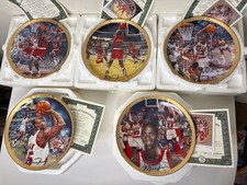 Michael Jordan Bradford Exchange Collector Plate Set of 5 Upper Deck NBA