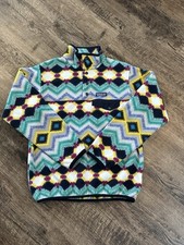 VTG Patagonia Tribal Aztec Snap-T Synchilla Fleece Pullover Jacket Size Small