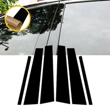 Glossy Black Window Pillar Posts Door Trim For Honda Accord 2008-2012 4dr Stock