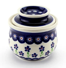 Polish Pottery French Butter Crock from Zaklady Boleslawiec 