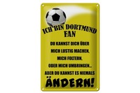 Schild Blech 20X30Cm - Made In Germany - Spruch Ich Bin Dortmund Fan Fussball Me