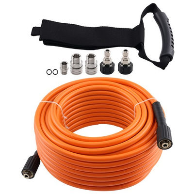 #ad 100FT Pressure Washer Hose 5800PSI M22 14mm to 3 8quot; Coupler Super Flexible $59.50