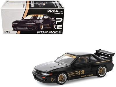 Pop Race PR640289 1/64 Pandem S13 RHD (Right Hand Drive) Black with