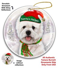 Westie Santa's Helper Holiday Ornament