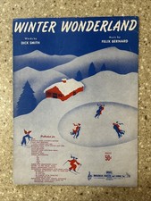 Sheet Music Winter Wonderland 1953 Dick Smith / Felix Bernard