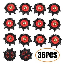 18/36pcs Small Metal Thread Golf Spikes Cleats Fast Twist Golf Shoes Spikes 6mm