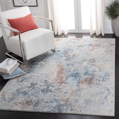 Safavieh Tulum Collection Accent Rug - 2 X 5 Light Blue Ivory Modern Abstract