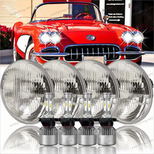 4pcs Dot 5 34 5.75 Led Headlights W Drl Halo For Chevrolet Corvette C1 C2 C3 4pcs Dot 5 34 5.75 Led Headlights W Drl Halo For Chevrolet Corvette C1 C2 C3