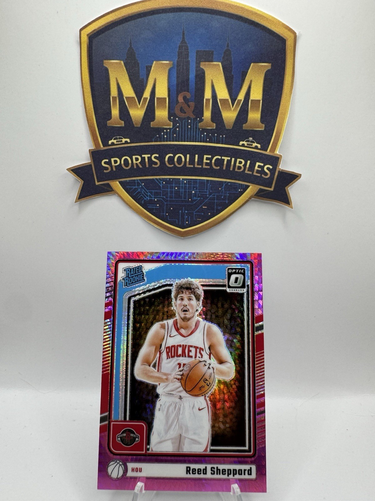 REED SHEPPARD 2024-25 Panini Donruss Optic Pink Hyper Prizm Rated Rookie #255