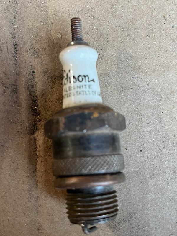 Vintage EDISON 43Spark Plug USA Antique Automobile Motorcycle