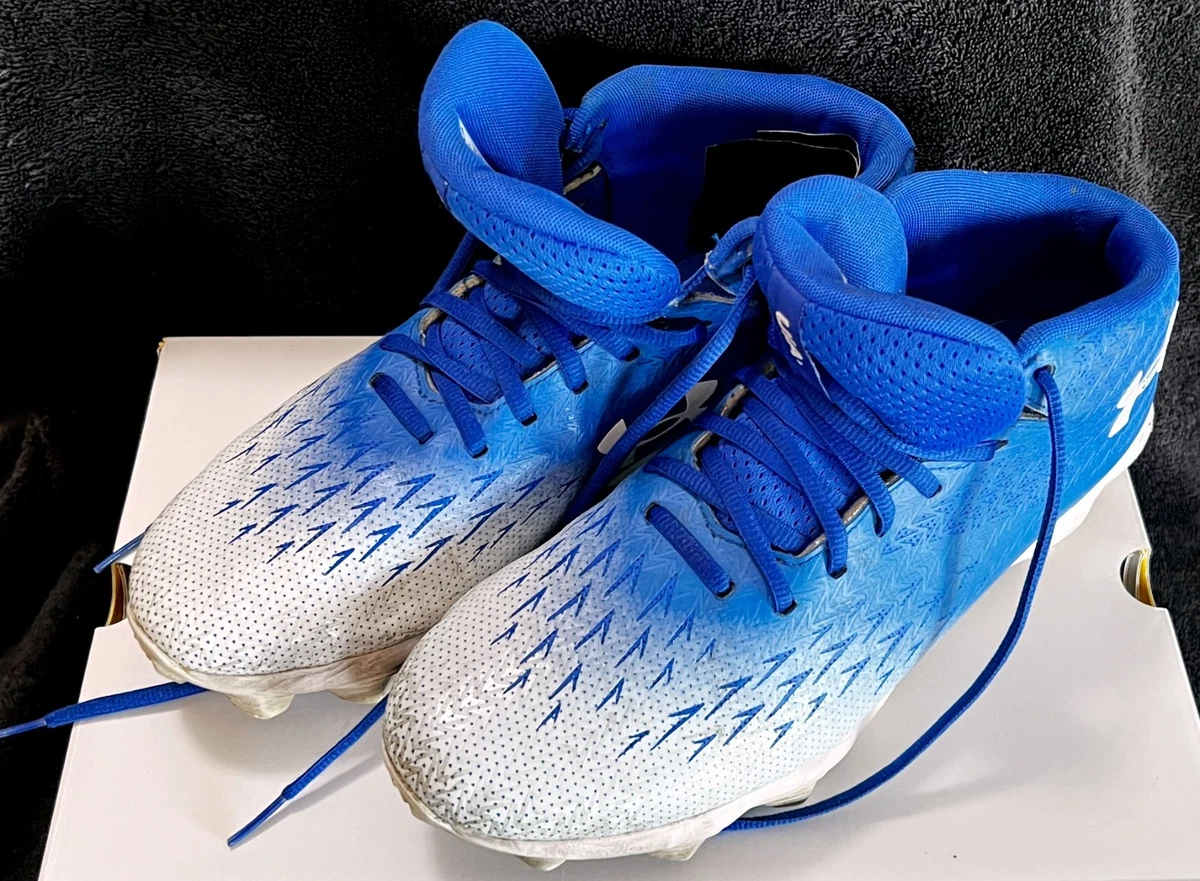 Under Armour Clone Blur MC Football Cleats Blue Silver Graphic Mens 13.5 3027977 Under Armour Blue Football Shoes & Cleats for Men for sale  main image 4