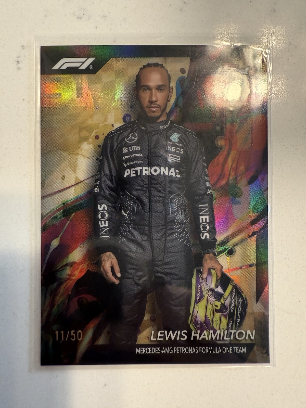 2024 Topps Finest Lewis Hamilton #6 Formula 1 F1 Gold Refractors /50