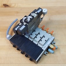 SMC NVV5FS2-01T-051-02T Pneumatic Solenoid Valve Assembly - USED