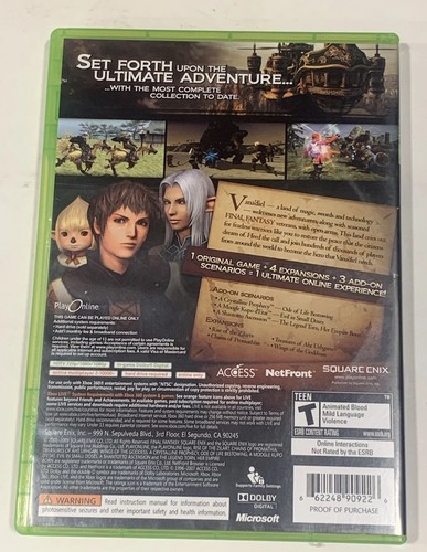 Final Fantasy XI: Ultimate Collection Xbox 360 CIB W/Manual Online - Picture 2 of 5
