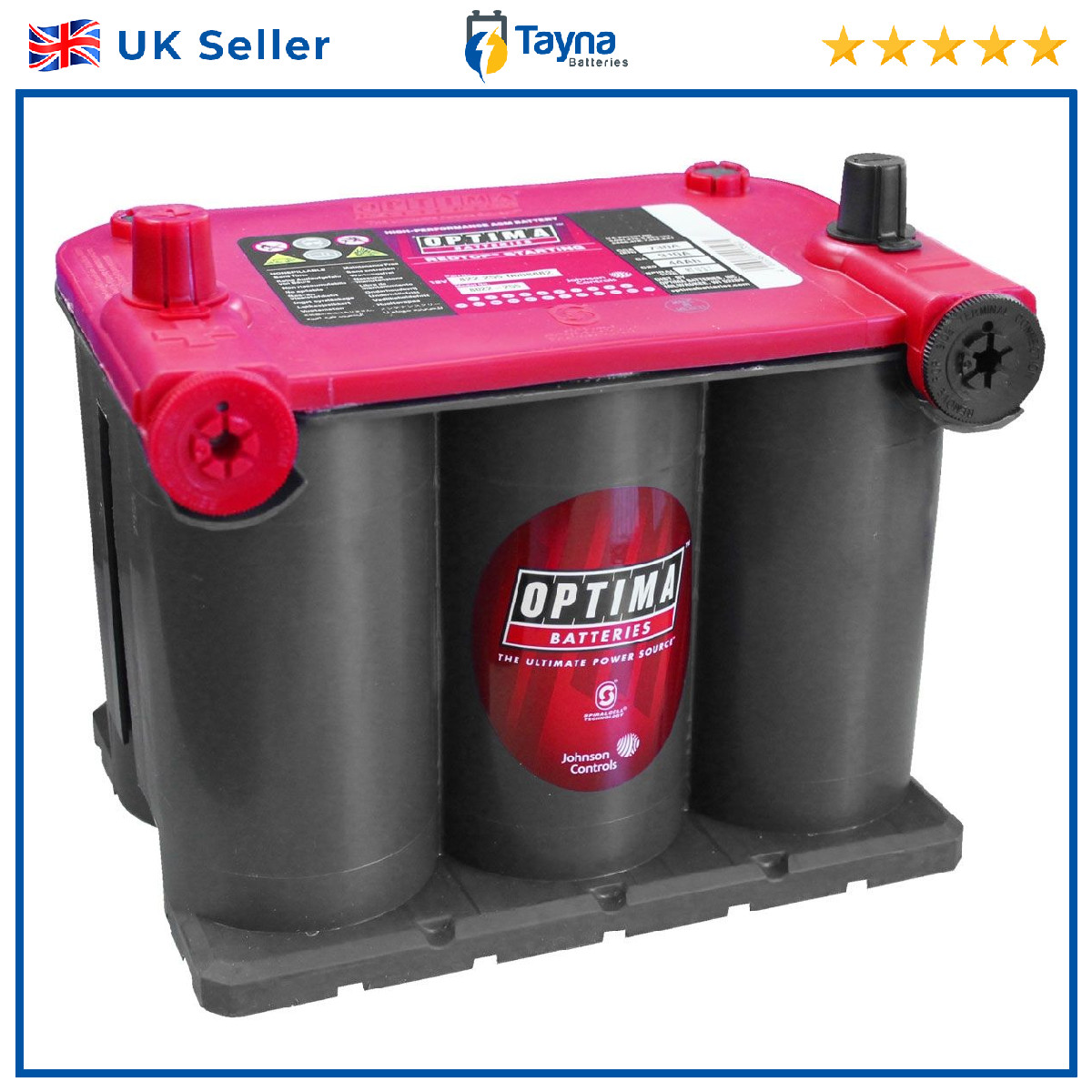 Optima Red Top Battery RTU 3.7 (8022-255) (BCI 75) RTU3.7 AGM