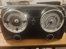 Crosley CR52 Black AM/FM Radio Clock Side Mount Cassette Player Tested WORKS 