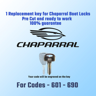 601-690. New key for Chaparral Boat locks, Ready to work on your ignition lock.