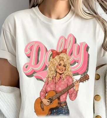 Vintage Dolly Parton Country Music white color T-shirt reprint VK12177