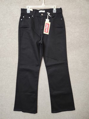 Levis 512 Perfectly Slimming Bootcut Jean Womens 14 Black Stretch NEW