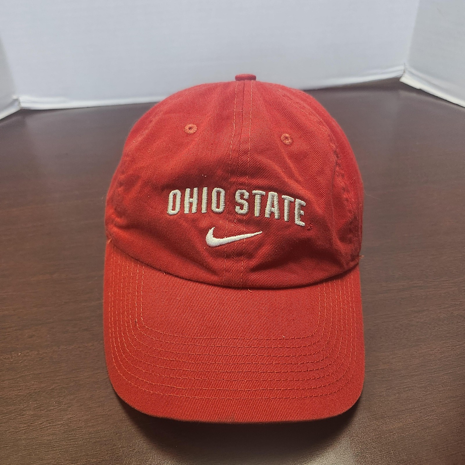 Ohio State Buckeyes Hat Cap Strap Back Mens One Size Red NCAA Football Nike