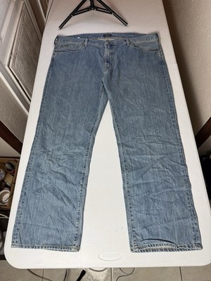 Polo Ralph Lauren Men Hampton Relaxed Straight Jeans 44X30 Blue Pocket Denim NEW