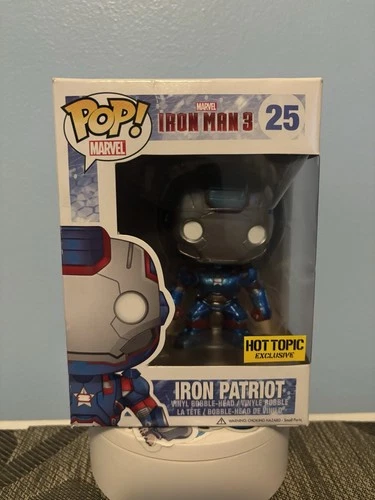 Funko Pop! Marvel Iron Man 3 - Iron Patriot (Metallic) #25 - Hot Topic Exclusive